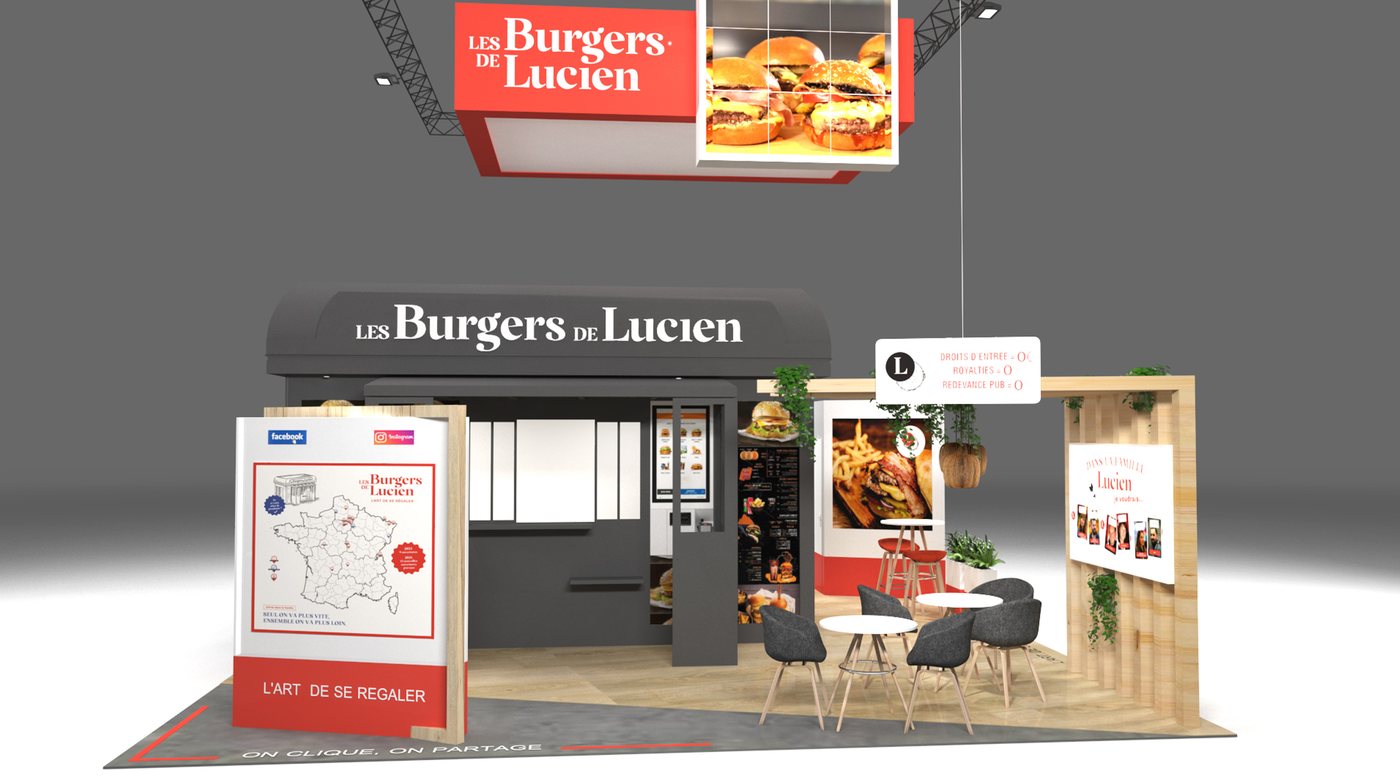 Les Burgers de Lucien, design 3D